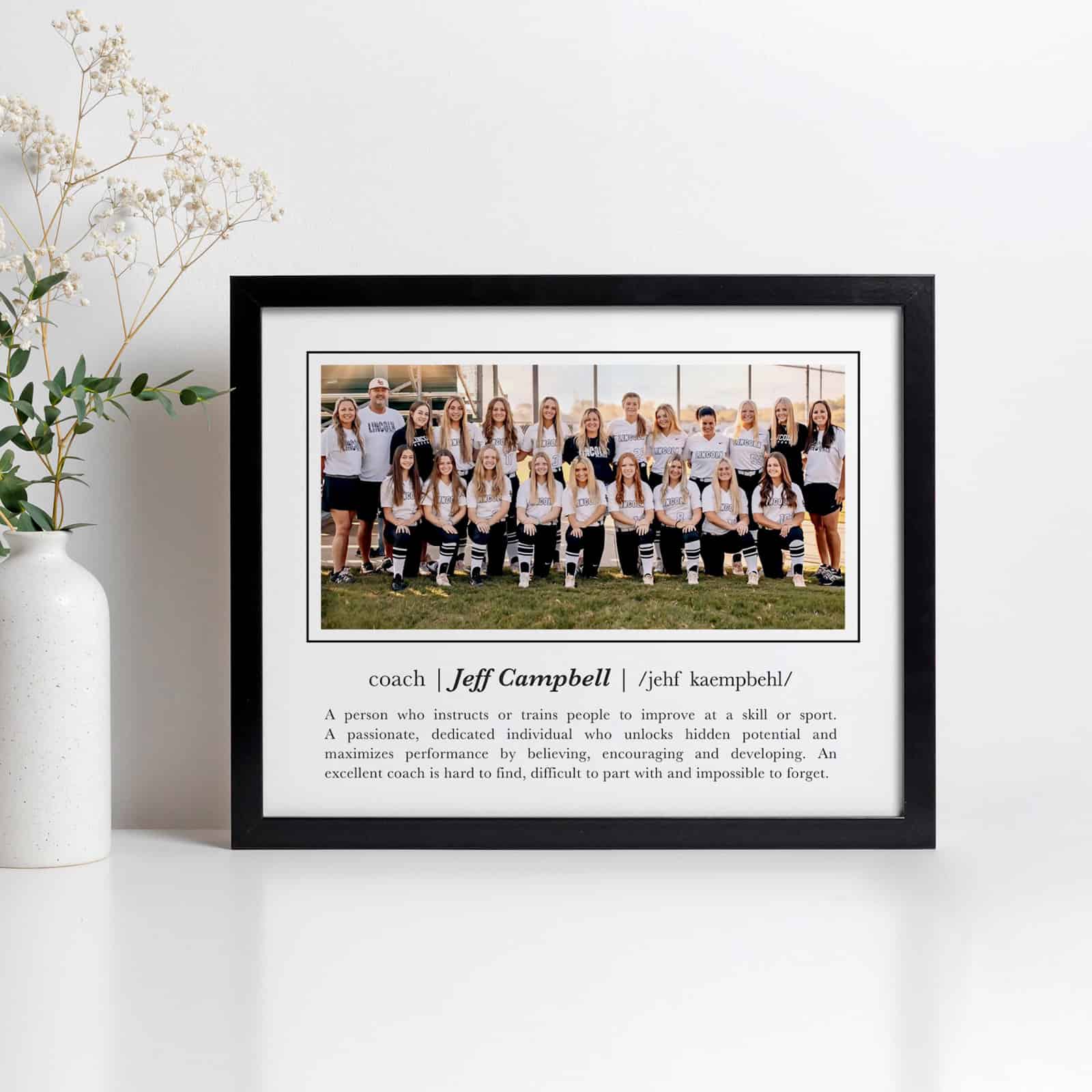Photo Frame with Team Picture